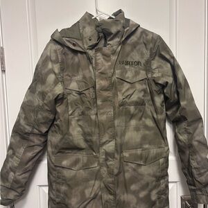 Burton Kids' Olive Camo ski coat